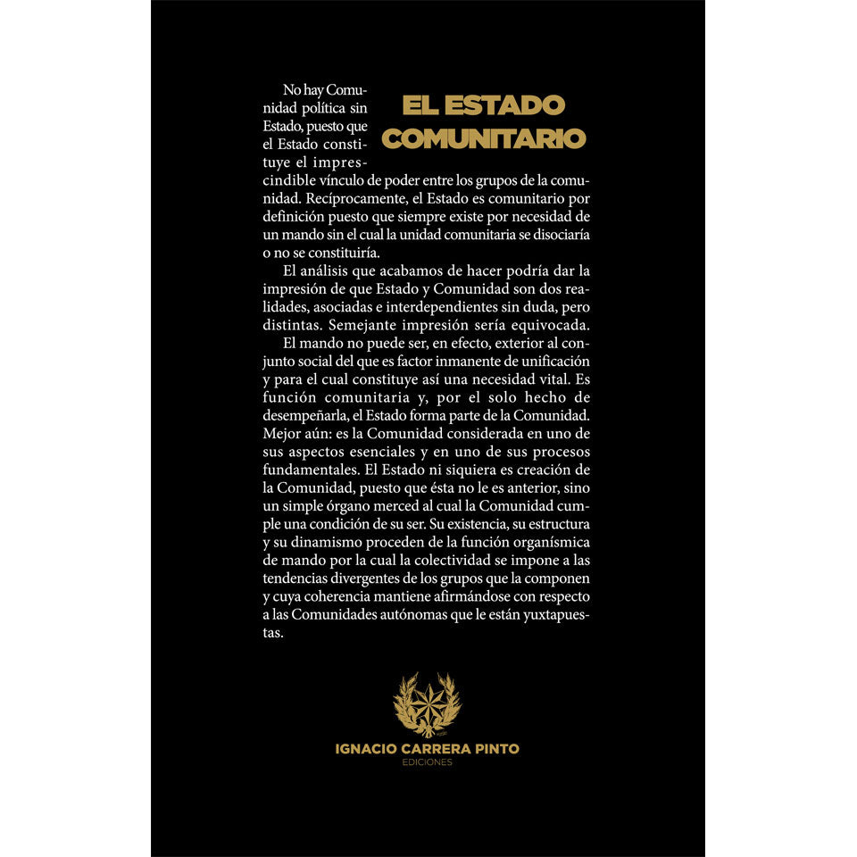 El estado comunitario - Jacques de Mahieu